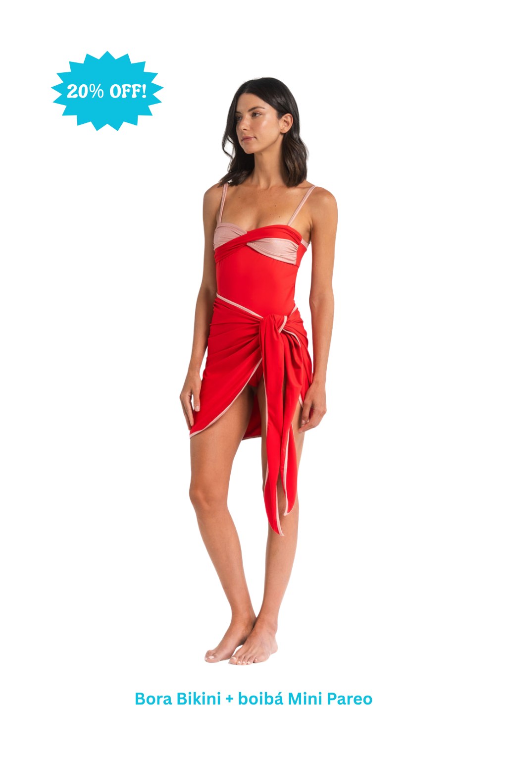 Lena One-Piece + Ema Pareo Red