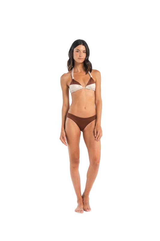 Senia Triangle Bikini Brown