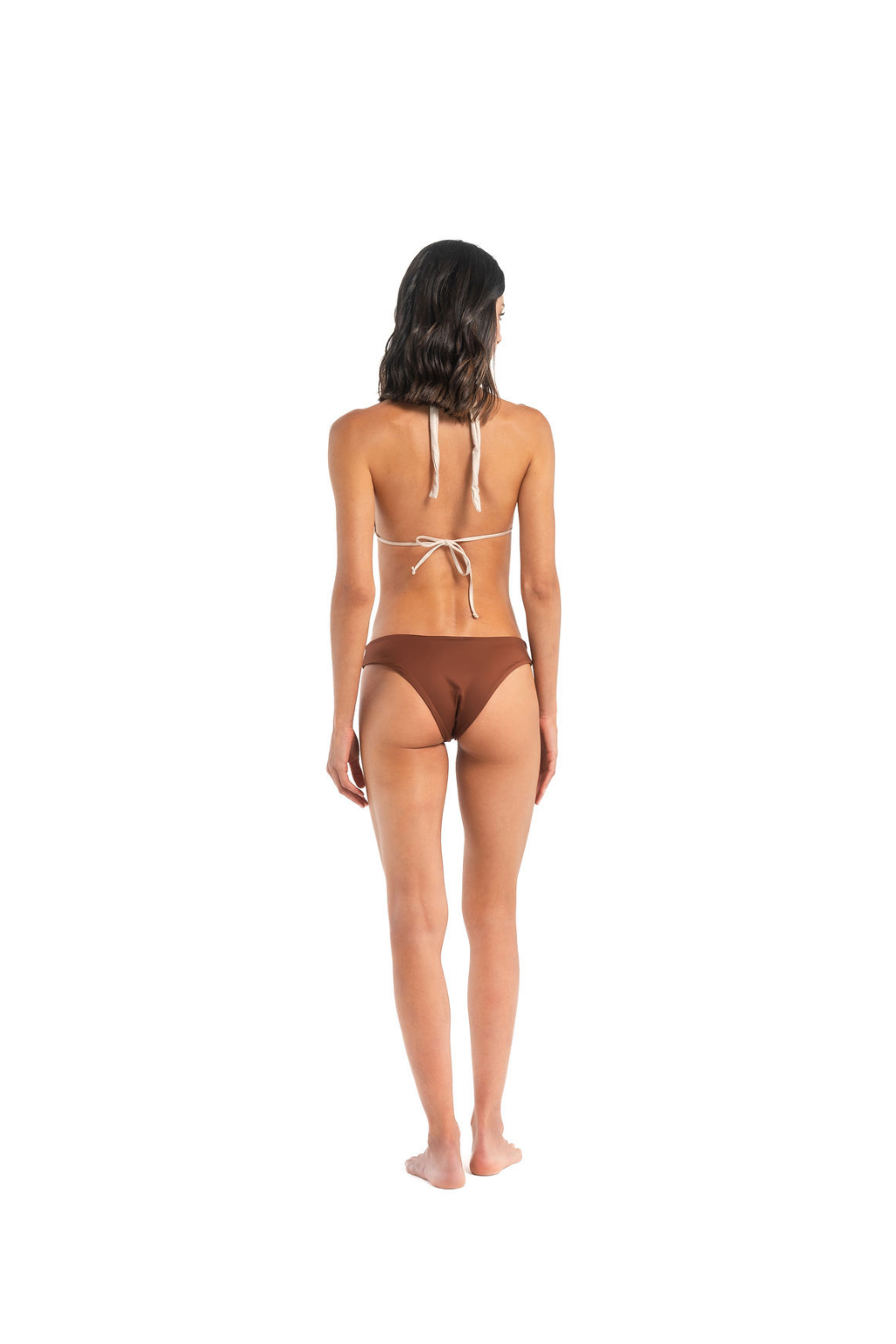 Senia Triangle Bikini Brown