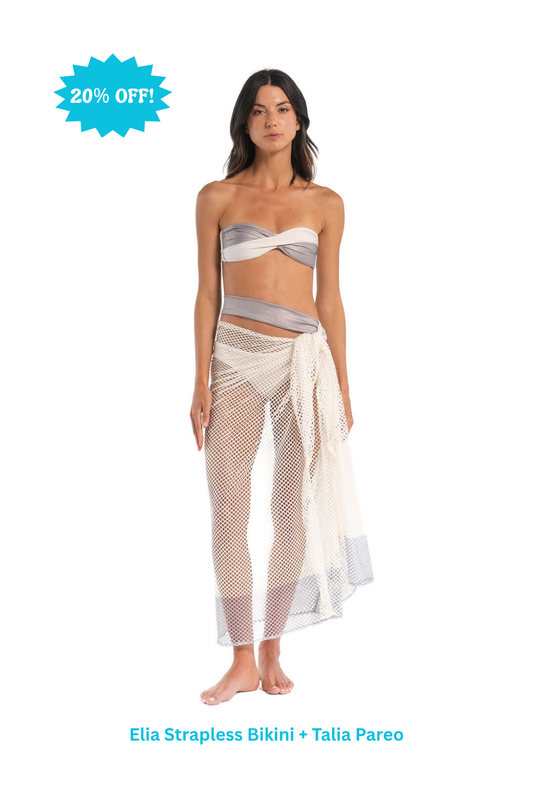 Elia Strapless Bikini + Talia Pareo Bundle