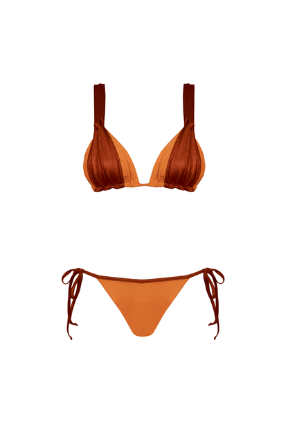 Lina Triangle Bikini Orange